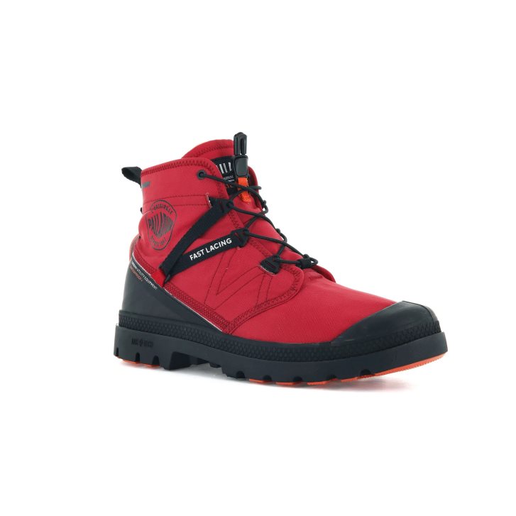 Bottes Palladium Pampa Travel Lite+ Imperméables Homme Rouge | FR LTG465R